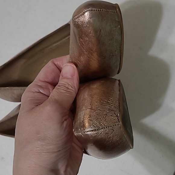 BCBGENERATION Women's Holmy Gold & Brown Marbled-Look Heels Size 7.5 - Picture 8 of 14